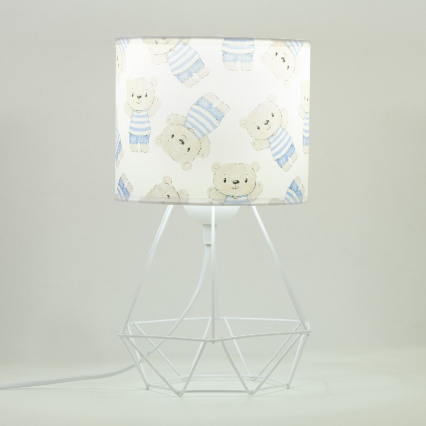 Lasten pöytälamppu KIDS ROOM 1xE27/60W/230V, halkaisija 18 cm, nalleaiheinen