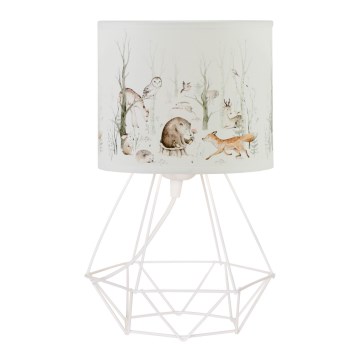 Lasten pöytälamppu KIDS ROOM 1xE27/60W/230V Ø 18 cm, eläinaiheinen