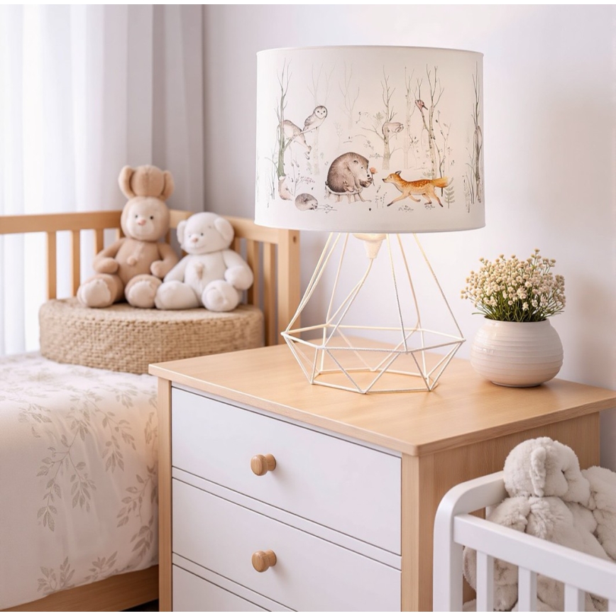 Lasten pöytälamppu KIDS ROOM 1xE27/60W/230V Ø 18 cm, eläinaiheinen