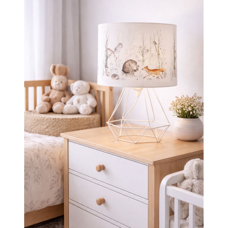 Lasten pöytälamppu KIDS ROOM 1xE27/60W/230V Ø 18 cm, eläinaiheinen