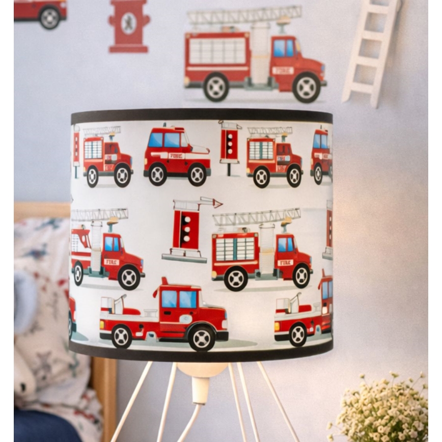 Lasten pöytälamppu KIDS ROOM 1xE27/60W/230V Ø 18 cm palomiesaiheinen