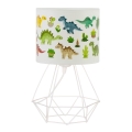 Lasten pöytävalaisin KIDS ROOM 1xE27/60W/230V halkaisija 18 cm dinosaurus