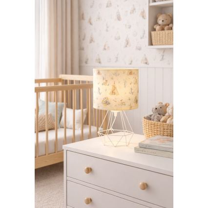 Lasten pöytävalaisin KIDS ROOM 1xE27/60W/230V, halkaisija 18 cm, eläinaiheinen