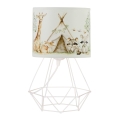Lasten pöytävalaisin KIDS ROOM 1xE27/60W/230V, halkaisija 18 cm, eläinaiheinen