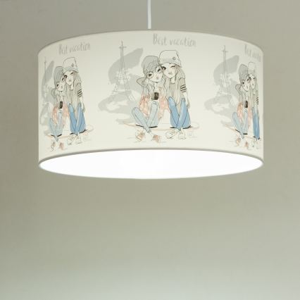 Lasten riippuvalaisin GIRLS VIBES 1xE27/60W/230V halkaisija 40 cm Paris