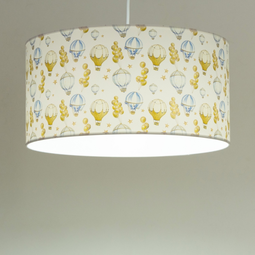 Lasten riippuvalaisin KIDS ROOM 1xE27/60W/230V, halkaisija 40 cm, ilmapallokuviolla