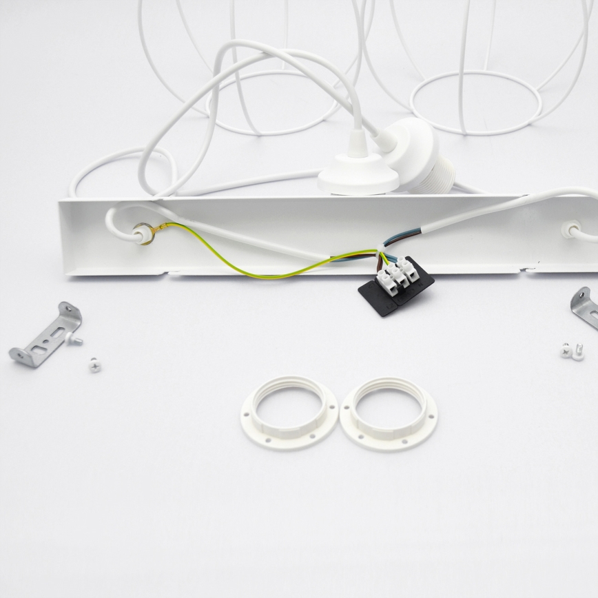 Lasten riipuskattokruunu johdossa STARS 2xE27/15W/230V sininen/valkoinen