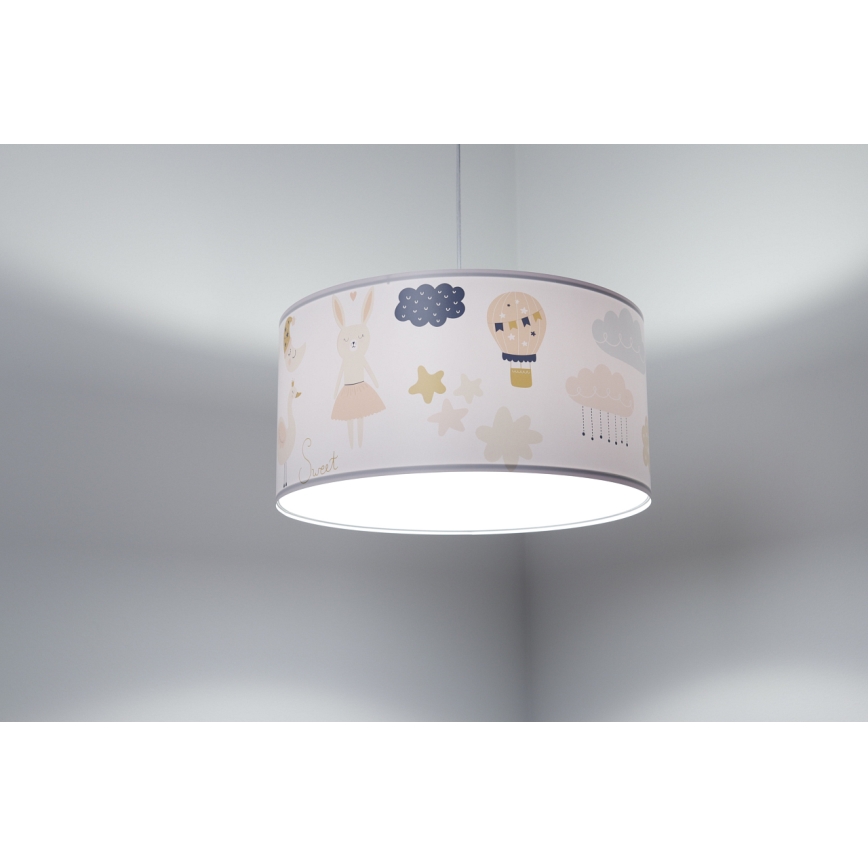 Lasten riipuskattokruunu johdossa SWEET DREAMS 1xE27/60W/230V halkaisija 30 cm