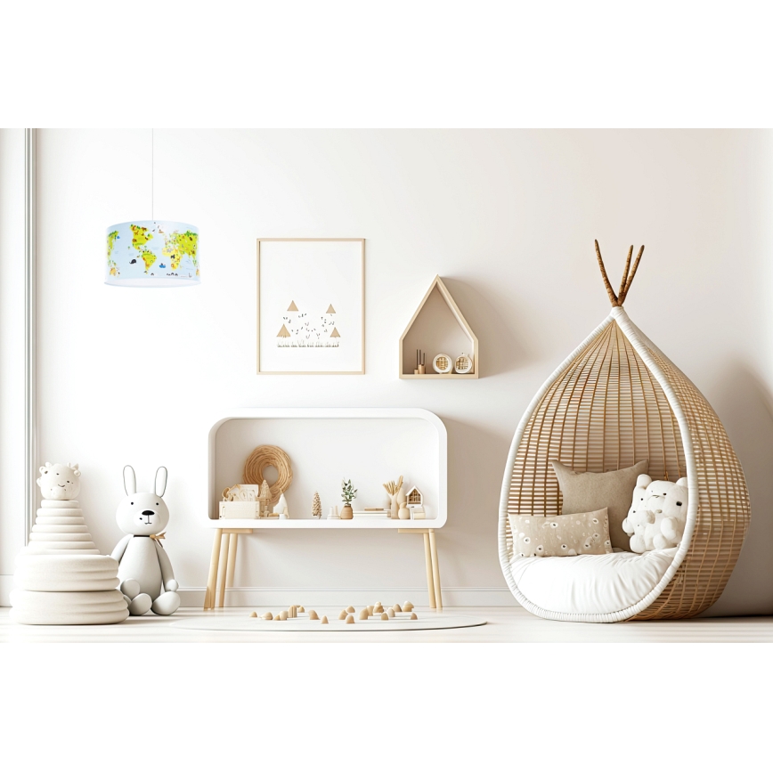 Lasten riipuskattokruunu johdossa SWEET DREAMS 1xE27/60W/230V halkaisija 30 cm