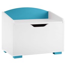 Lasten säilytyslaatikko PABIS 50x60 cm valkoinen/sininen