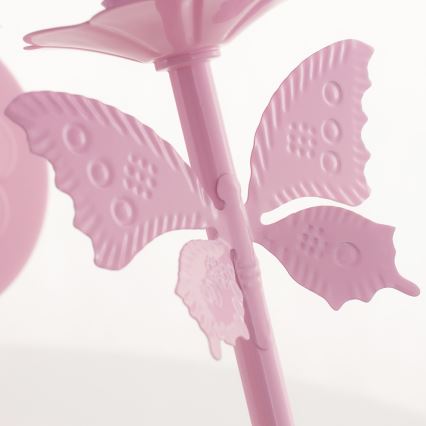 Lasten seinävalaisin PIENI PERHONEN 1xE14/60W vaaleanpunainen