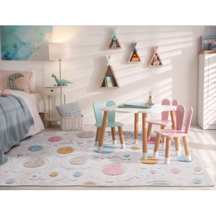 Lastenmatto PIAR 80x150 cm värikäs/pilkullinen