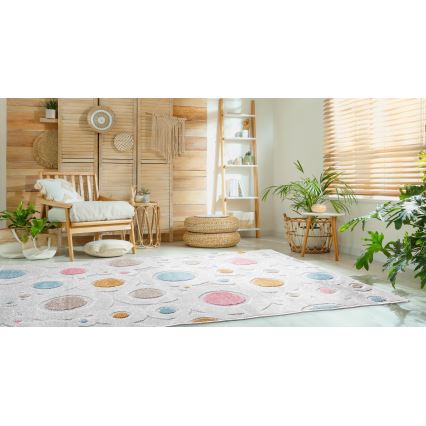 Lastenmatto PIAR 80x150 cm värikäs/pilkullinen