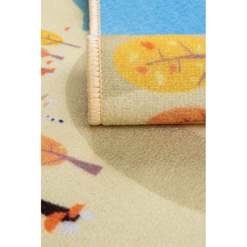 Lastenmatto STELLA STREETS 100x150 cm beige/kaupunki