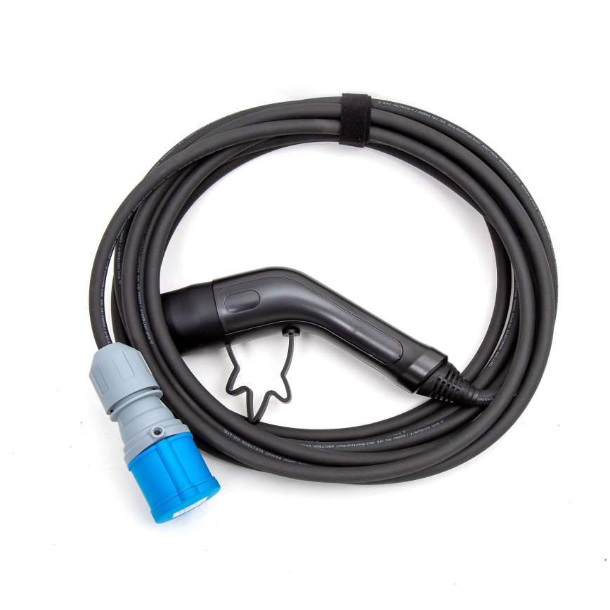 Latauskaapeli sähköisille matkailuautoille tyyppi 2, 7 m, 3,6 kW, 16 A