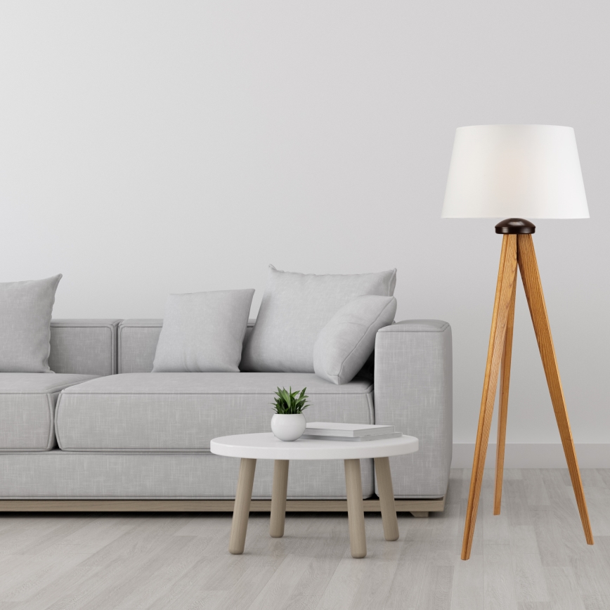 Lattialamppu AIDA 1xE27/60W/230V tammi