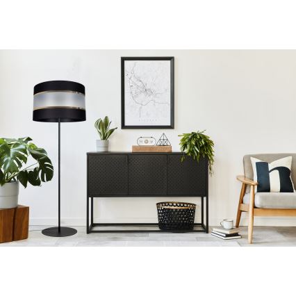 Lattialamppu CORAL 1xE27/60W/230V musta