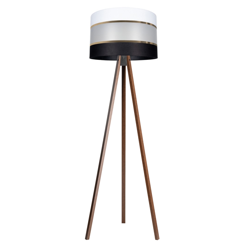 Lattialamppu CORAL 1xE27/60W/230V ruskea/musta/valkoinen/kulta