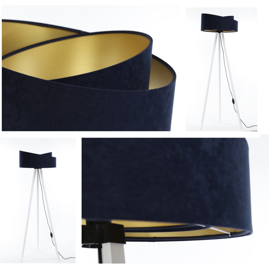 Lattialamppu GALAXY 1xE27/60W/230V sininen/valkoinen