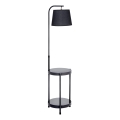 Lattialamppu pöydällä 1xE27/60W/230V USB musta