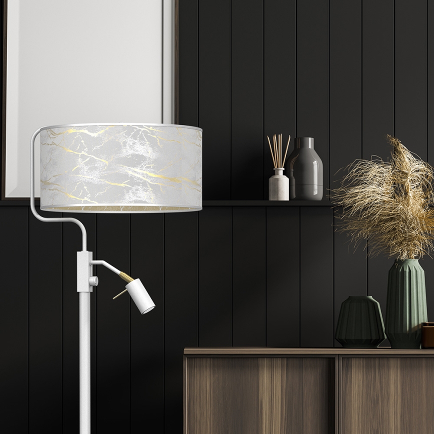 Lattialamppu SENSO 1xE27/40W/230V + 1xGU10/7W valkoinen