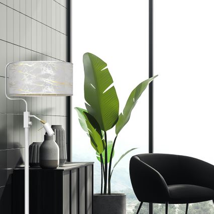 Lattialamppu SENSO 1xE27/40W/230V + 1xGU10/7W valkoinen