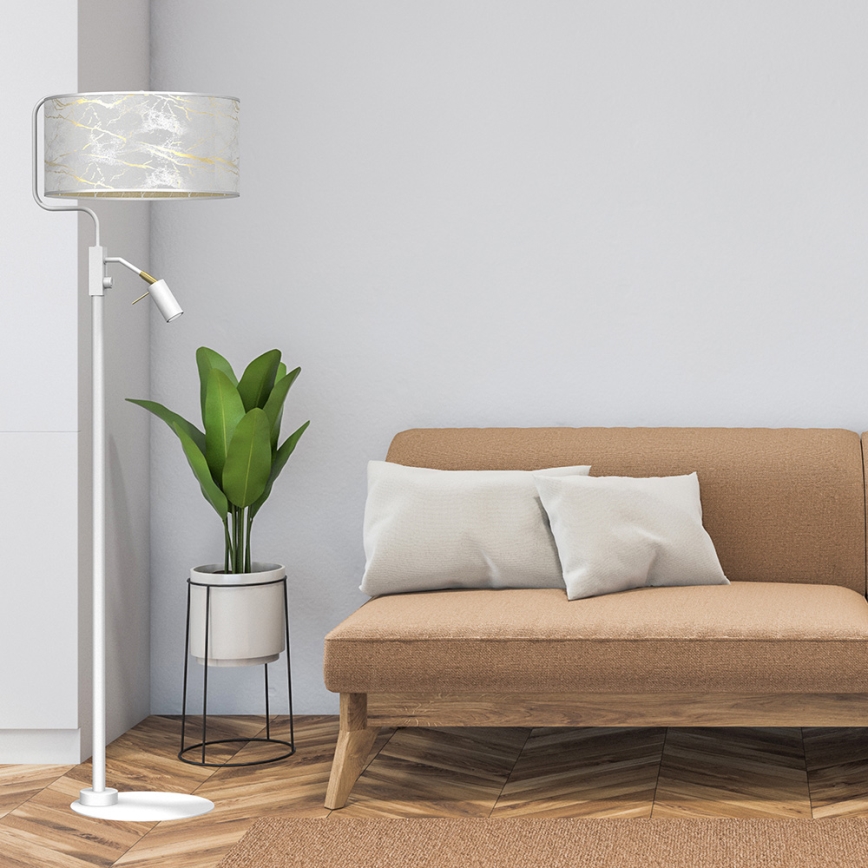 Lattialamppu SENSO 1xE27/40W/230V + 1xGU10/7W valkoinen