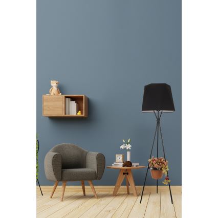 Lattialamppu VENEDIK 1xE27/60W/230V musta