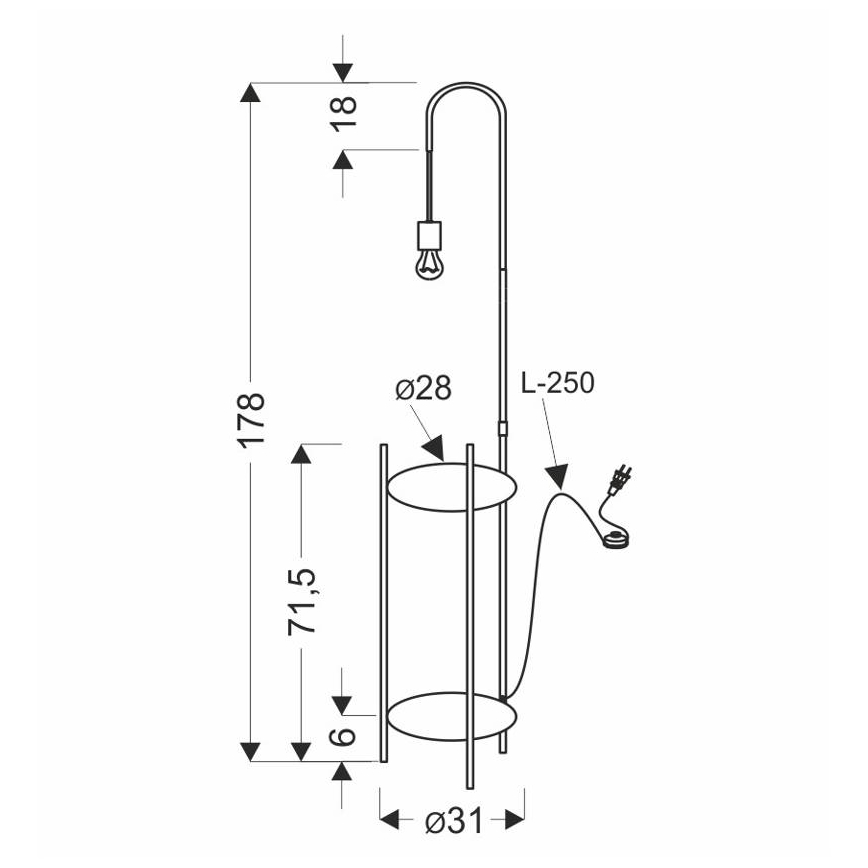 Lattialamppu WALK 1xE27/40W/230V turkoosi
