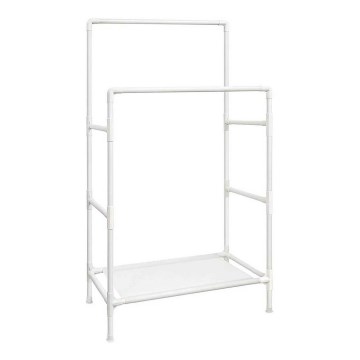 Lattiaseisova naulakko LINEA, valkoinen