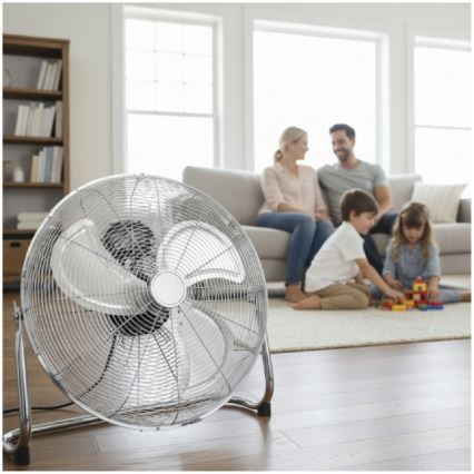 Lattiatuuletin VIENTO 200W/230V, kiiltävä kromi
