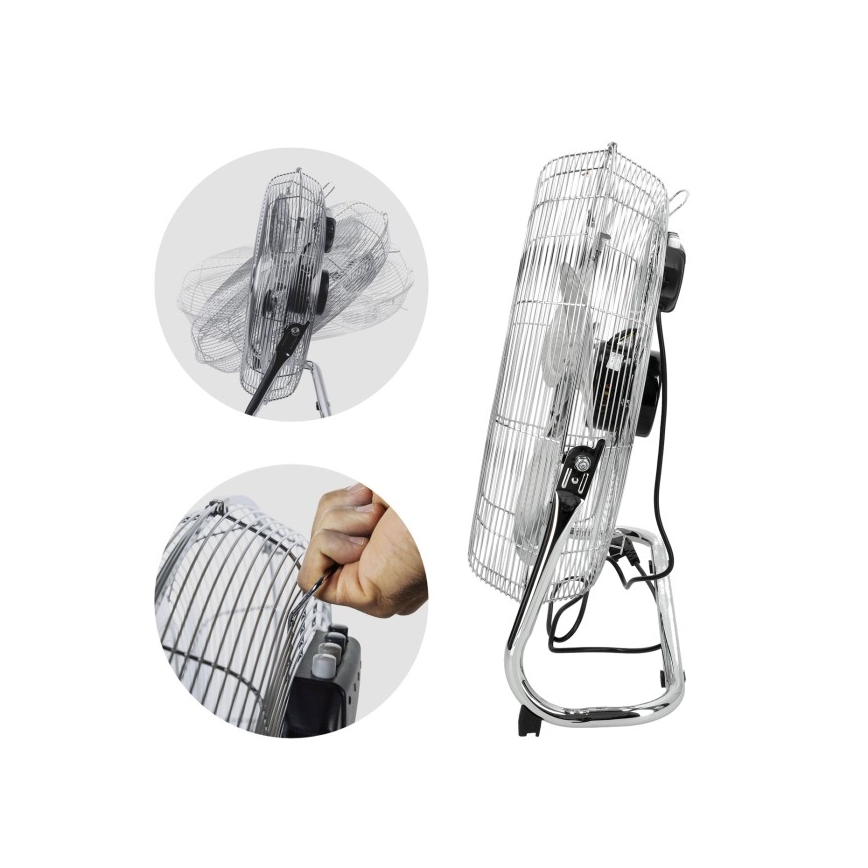 Lattiatuuletin VIENTO 200W/230V, kiiltävä kromi