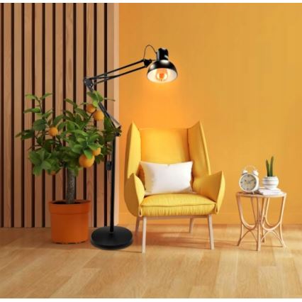 Lattiavalaisin 1xE27/40W/230V musta