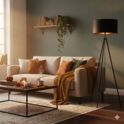 Lattiavalaisin 1xE27/40W/230V musta