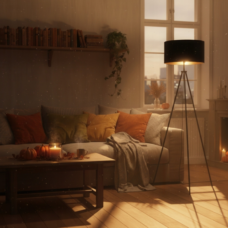 Lattiavalaisin 1xE27/40W/230V musta