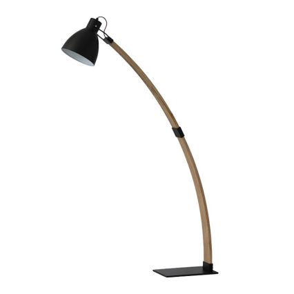 Lattiavalaisin 1xE27/60W/230V saarnipuu/musta