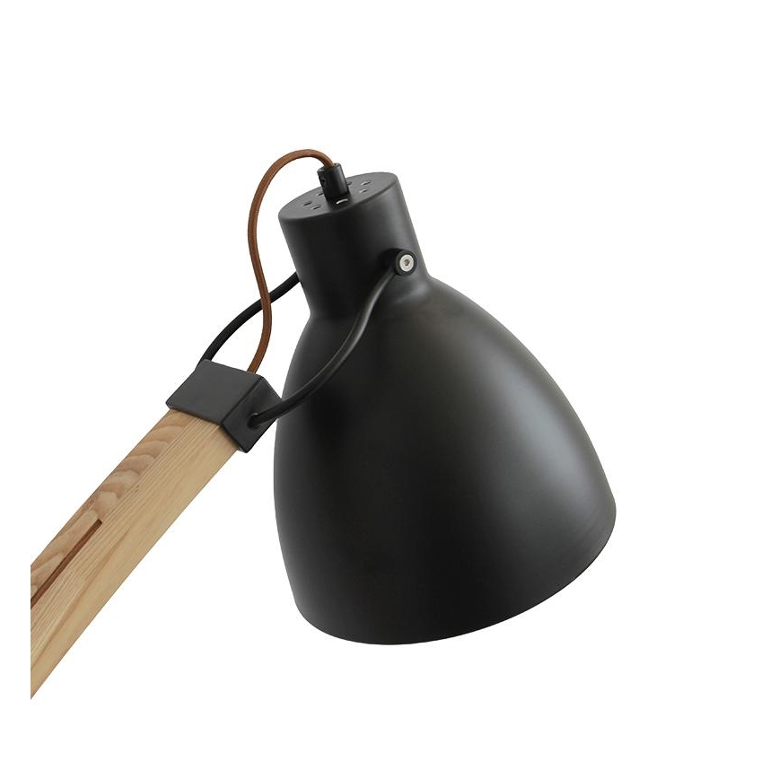 Lattiavalaisin 1xE27/60W/230V saarnipuu/musta