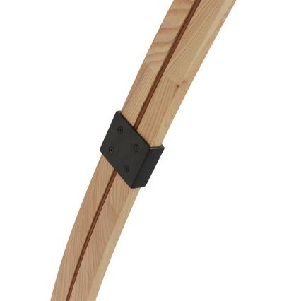 Lattiavalaisin 1xE27/60W/230V saarnipuu/musta