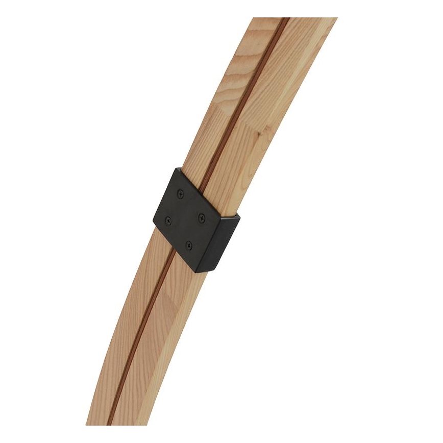 Lattiavalaisin 1xE27/60W/230V saarnipuu/musta