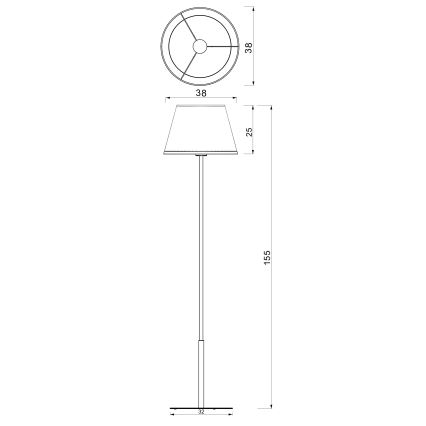 Lattiavalaisin ARDEN 1xE27/15W/230V beige