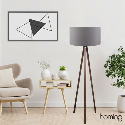 Lattiavalaisin AYD 1xE27/40W/230V ruskea/harmaa