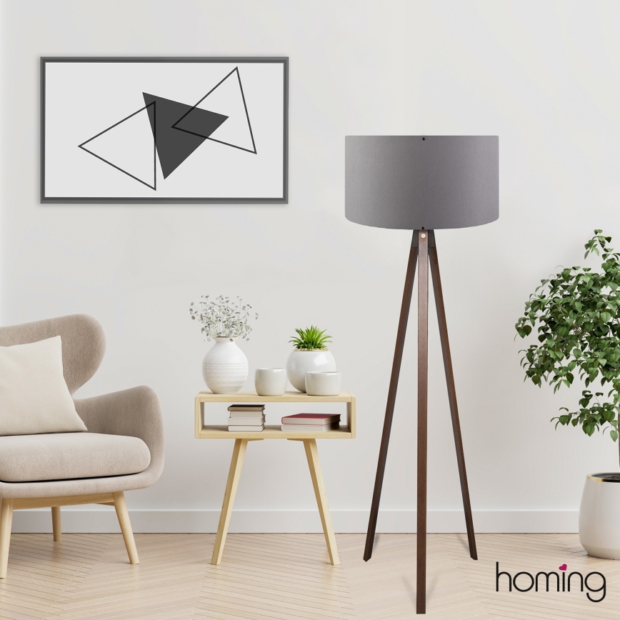 Lattiavalaisin AYD 1xE27/40W/230V ruskea/harmaa