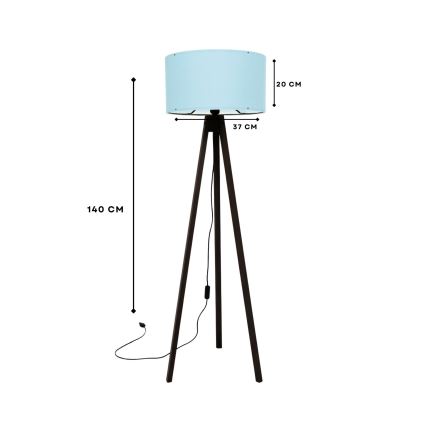 Lattiavalaisin AYD 1xE27/40W/230V ruskea/sininen