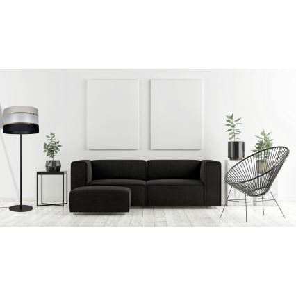 Lattiavalaisin CORAL 1xE27/60W/230V musta/harmaa