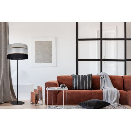 Lattiavalaisin CORAL 1xE27/60W/230V musta/harmaa