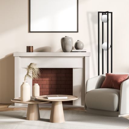 Lattiavalaisin DIEGO 2xE14/40W/230V musta