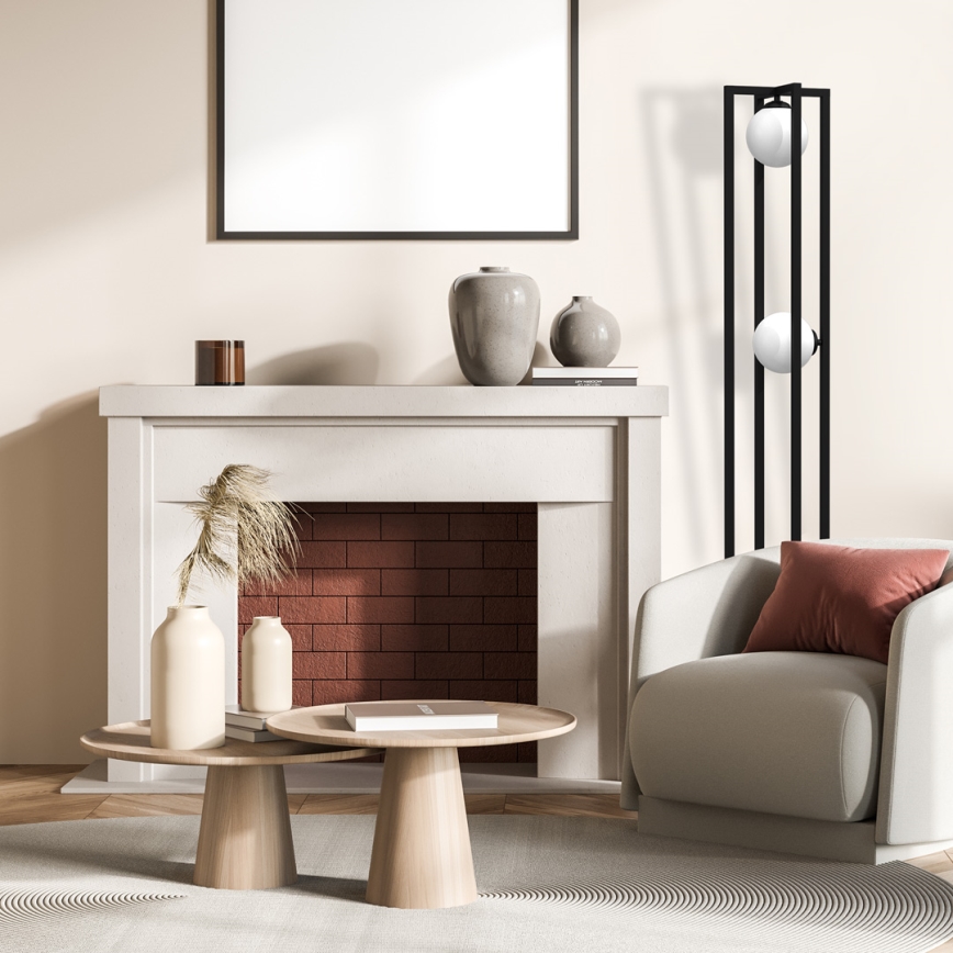 Lattiavalaisin DIEGO 2xE14/40W/230V musta