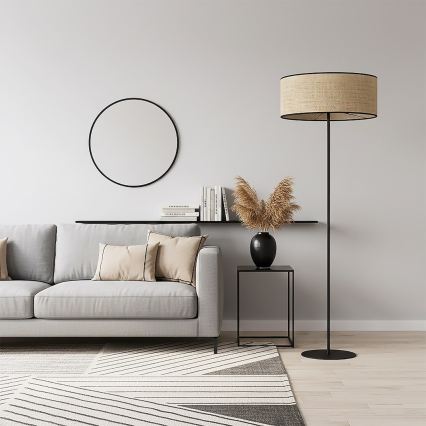 Lattiavalaisin ECO 1xE27/15W/230V beige/rottinki