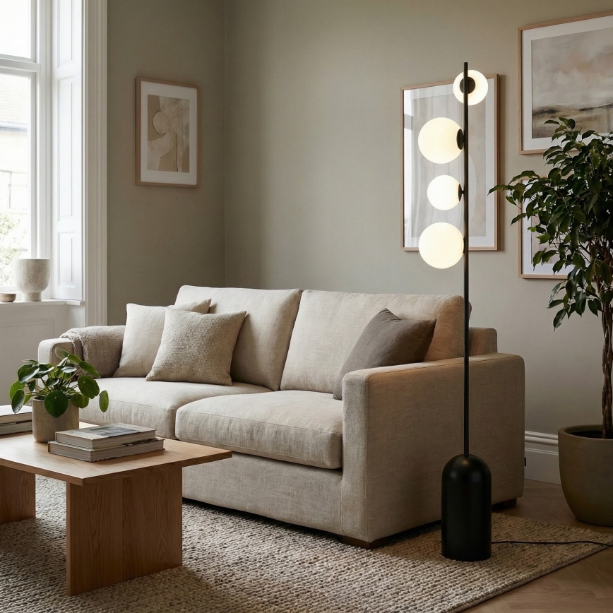 Lattiavalaisin ETNO 4xG9/8W/230V musta