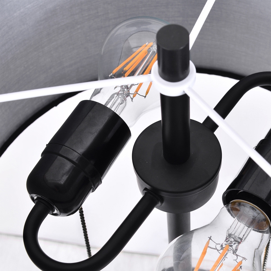 Lattiavalaisin FOGO 2xE27/15W/230V musta